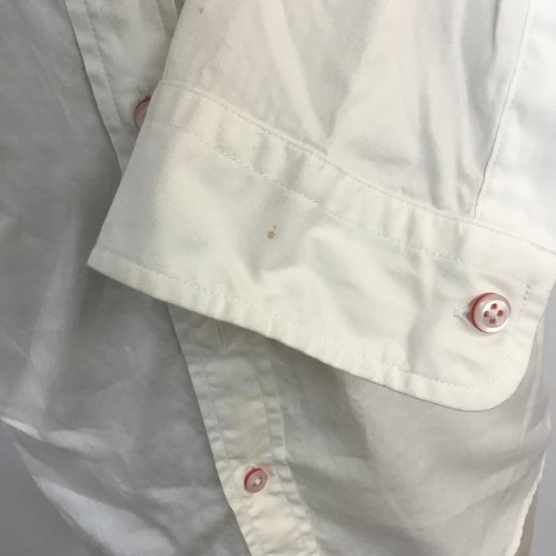 グリーンレーベルリラクシング green label relaxing シャツ、ブラウス 七分袖 ボタンダウンシャツ S 無地 白 / ホワイト / メンズ USED 古着 中古 10046801