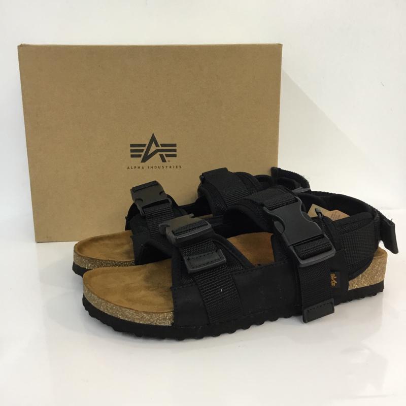 アルファインダストリー Alpha Industries サンダル サンダル AF-301SD MILITARY STRAP SANDAL 24.0cm 無地 黒 / ブラック / レディース USED 古着 中古 10046841