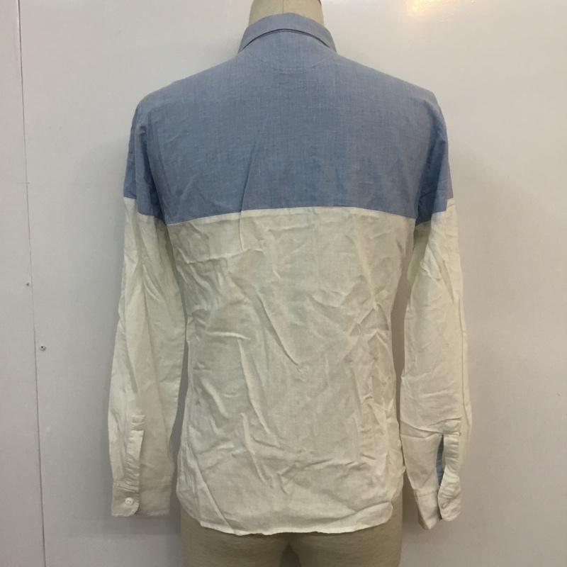 アーバンリサーチ URBAN RESEARCH シャツ、ブラウス 長袖 40 無地 白 / ホワイト / X 水色 / ライトブルー / メンズ USED 古着 中古 10046877