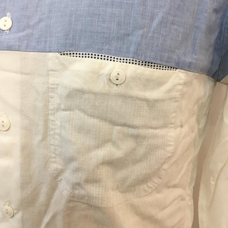アーバンリサーチ URBAN RESEARCH シャツ、ブラウス 長袖 40 無地 白 / ホワイト / X 水色 / ライトブルー / メンズ USED 古着 中古 10046877