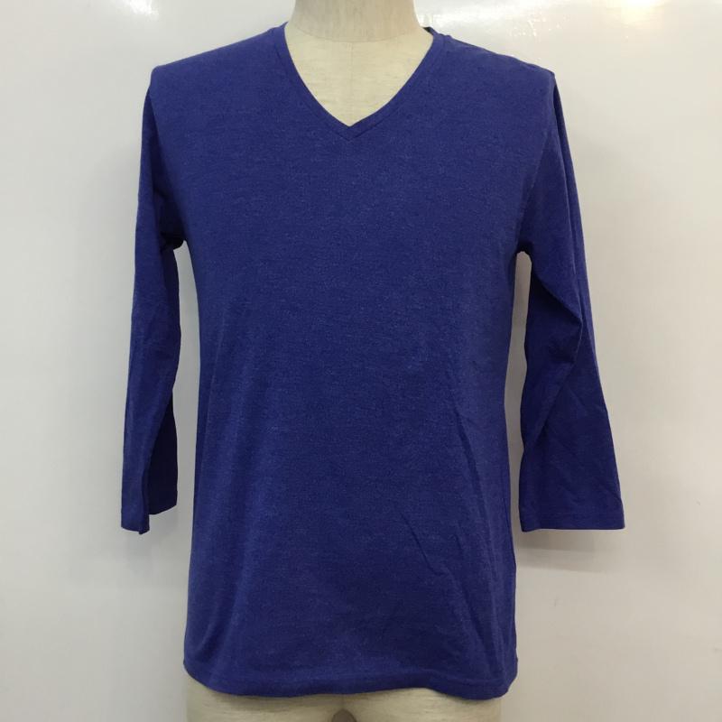ハレ HARE Tシャツ 七分袖 M 無地 青 / ブルー / メンズ USED 古着 中古 10046911