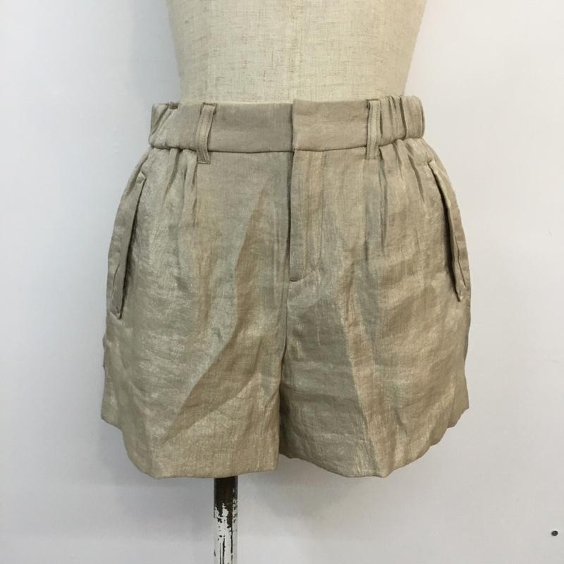 インデックス index パンツ ショートパンツ S 無地 金 / ゴールド / レディース USED 古着 中古 10046990