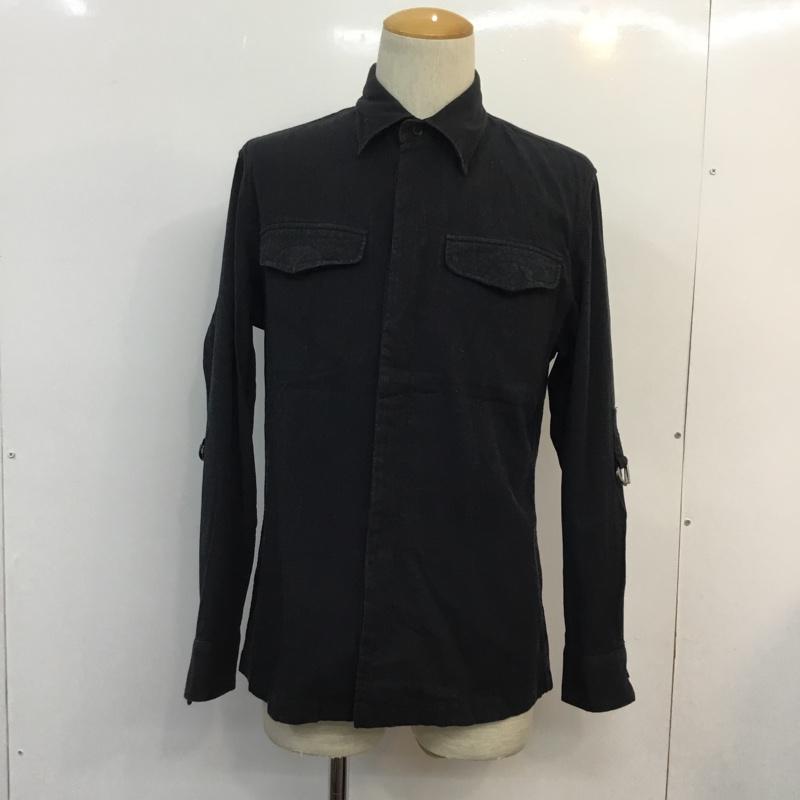 インターメッツォ INTERMEZZO シャツ、ブラウス 長袖 M 無地 黒 / ブラック / メンズ USED 古着 中古 10047301