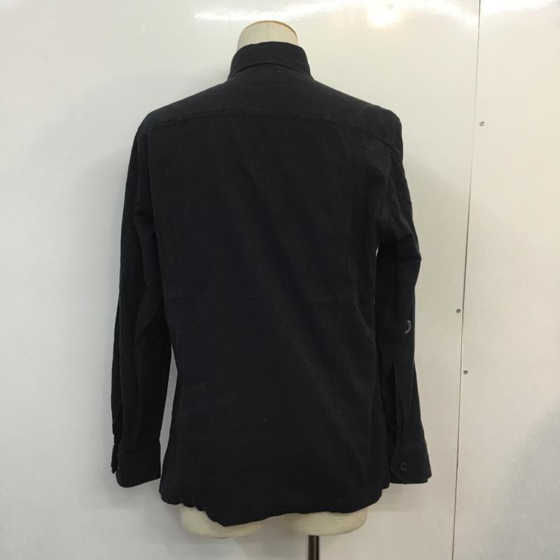 インターメッツォ INTERMEZZO シャツ、ブラウス 長袖 M 無地 黒 / ブラック / メンズ USED 古着 中古 10047301