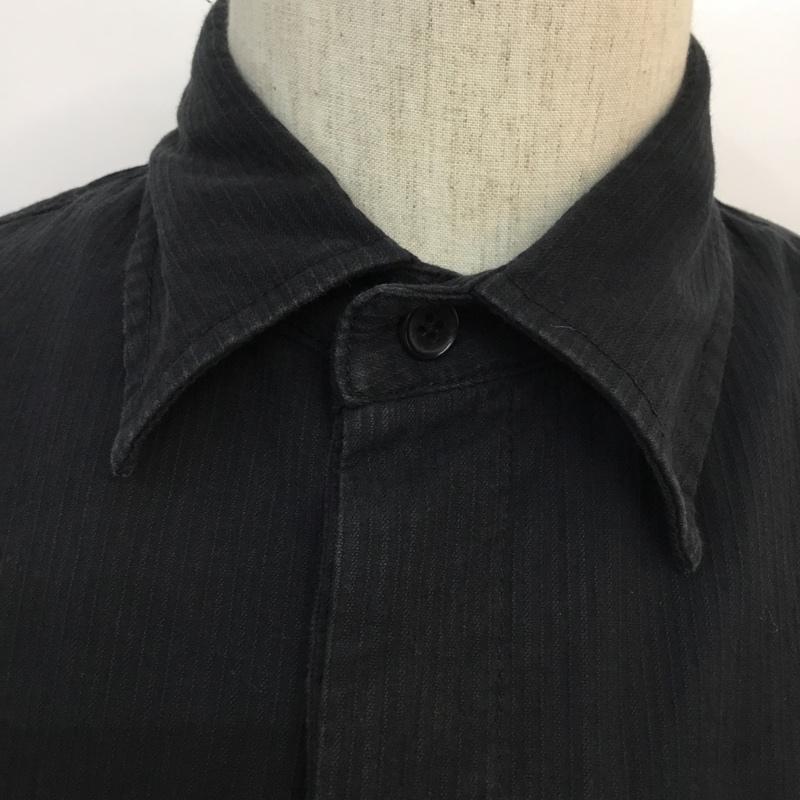 インターメッツォ INTERMEZZO シャツ、ブラウス 長袖 M 無地 黒 / ブラック / メンズ USED 古着 中古 10047301