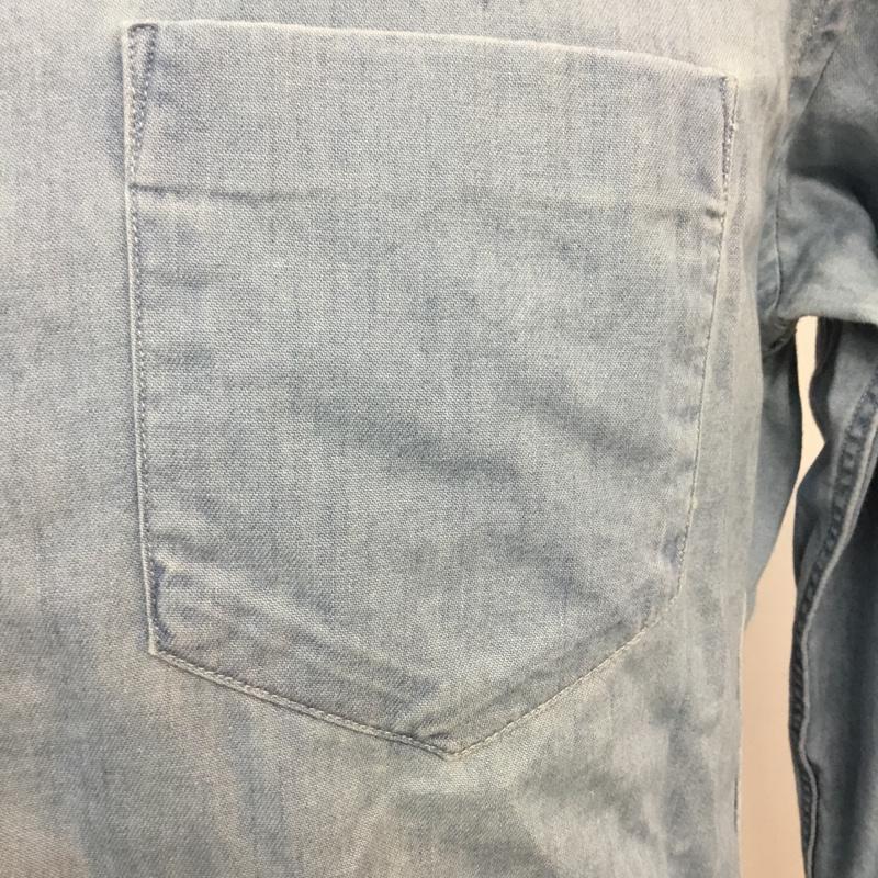 モンキータイム MONKEY TIME シャツ、ブラウス 七分袖 ボタンダウンシャツ 1 無地 インディゴ / インディゴ / メンズ USED 古着 中古 10047308