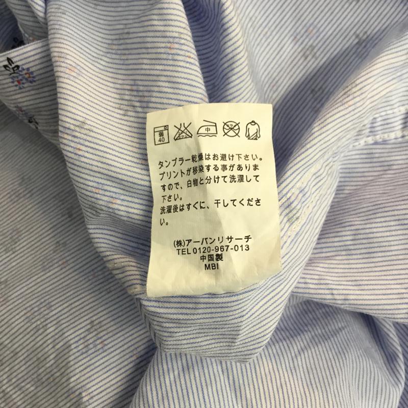 アーバンリサーチ URBAN RESEARCH シャツ、ブラウス 半袖 40 ストライプ X 花柄 マルチカラー / マルチカラー / メンズ USED 古着 中古 10047361