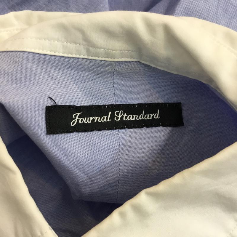 ジャーナルスタンダード JOURNAL STANDARD シャツ、ブラウス 七分袖 M 無地 白 / ホワイト / X 水色 / ライトブルー / メンズ USED 古着 中古 10047362