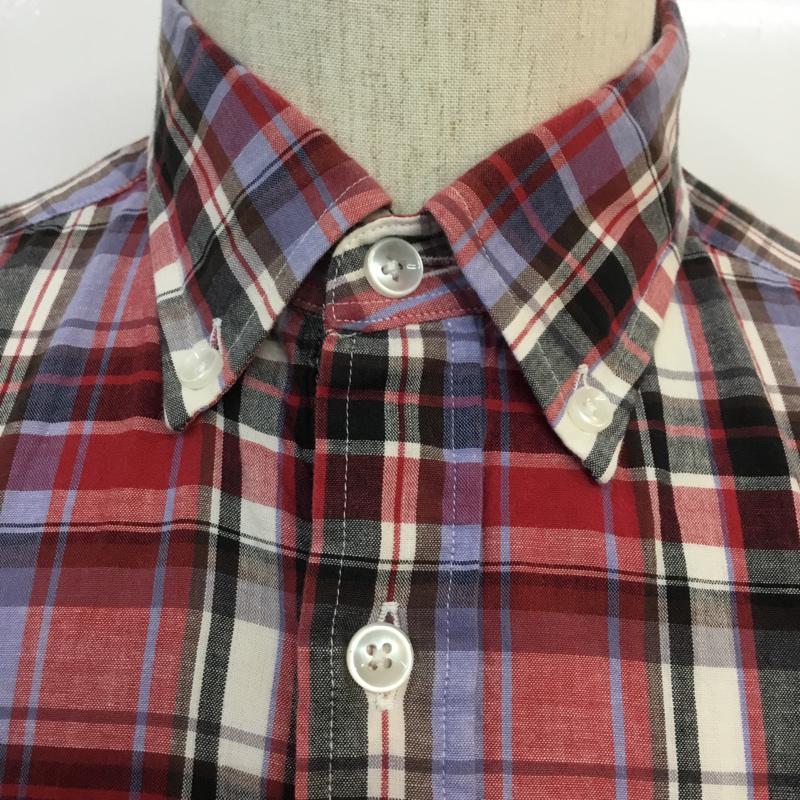 グリーンレーベルリラクシング green label relaxing シャツ、ブラウス 半袖 ボタンダウンシャツ M チェック マルチカラー / マルチカラー / メンズ USED 古着 中古 10047545