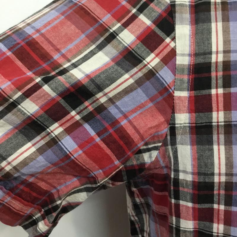 グリーンレーベルリラクシング green label relaxing シャツ、ブラウス 半袖 ボタンダウンシャツ M チェック マルチカラー / マルチカラー / メンズ USED 古着 中古 10047545