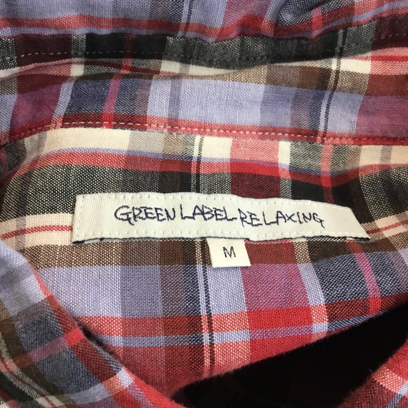 グリーンレーベルリラクシング green label relaxing シャツ、ブラウス 半袖 ボタンダウンシャツ M チェック マルチカラー / マルチカラー / メンズ USED 古着 中古 10047545
