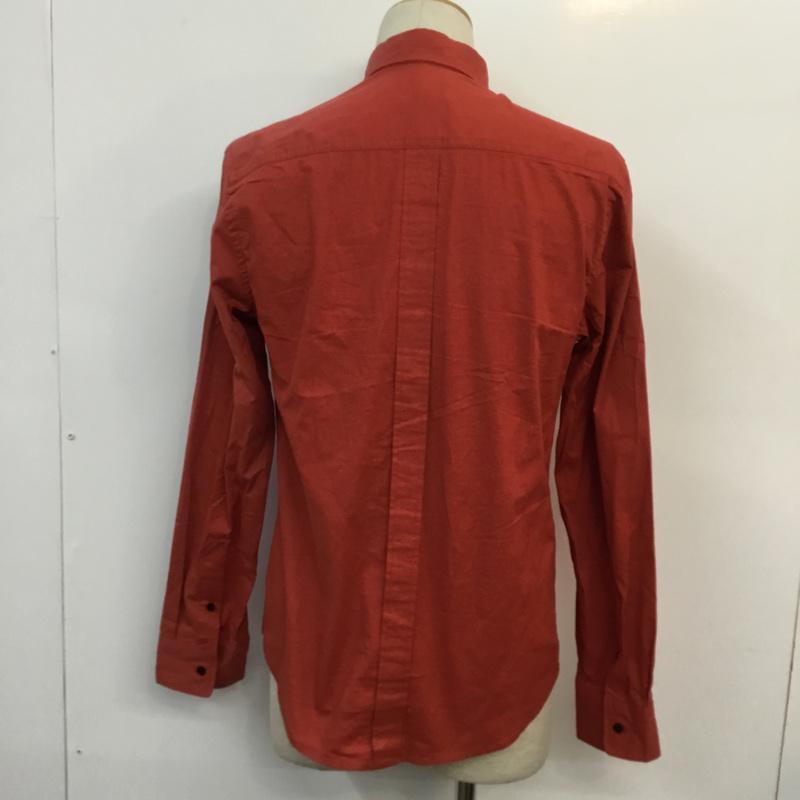 フーズフーギャラリー WHO'S WHO gallery シャツ、ブラウス 長袖 ボタンダウンシャツ L 無地 赤 / レッド / メンズ USED 古着 中古 10047549