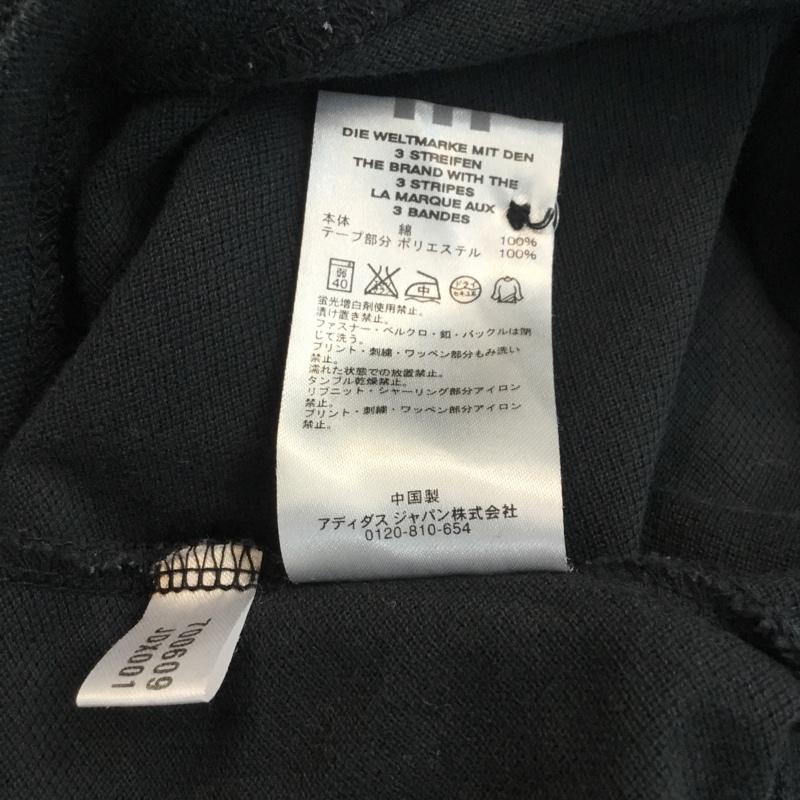 アディダス adidas ポロシャツ 半袖 M 無地 X ワンポイント 黄緑 / イエローグリーン / X 黒 / ブラック / メンズ USED 古着 中古 10047553
