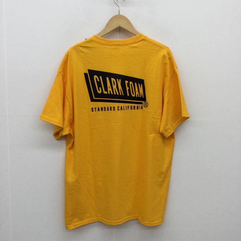 スタンダード カリフォルニア STANDARD CALIFORNIA Tシャツ 半袖 CLARK FOAM × STANDARD CALIFORNIA LOGO T-SHIRT XL ロゴ、文字 黄 / イエロー / メンズ USED 古着 中古 10047610