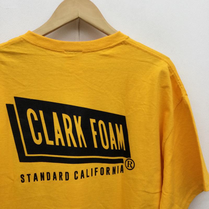 スタンダード カリフォルニア STANDARD CALIFORNIA Tシャツ 半袖 CLARK FOAM × STANDARD CALIFORNIA LOGO T-SHIRT XL ロゴ、文字 黄 / イエロー / メンズ USED 古着 中古 10047610