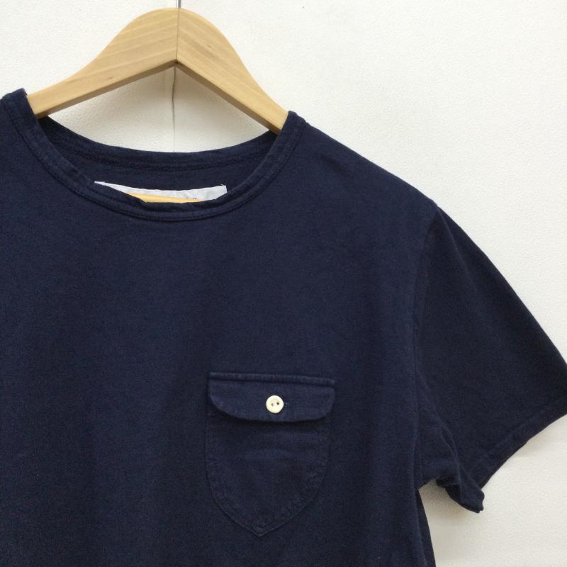 イール EEL Tシャツ 半袖 陶器釦のポケTEE E-16515 M 紺 / ネイビー / メンズ USED 古着 中古 10047619
