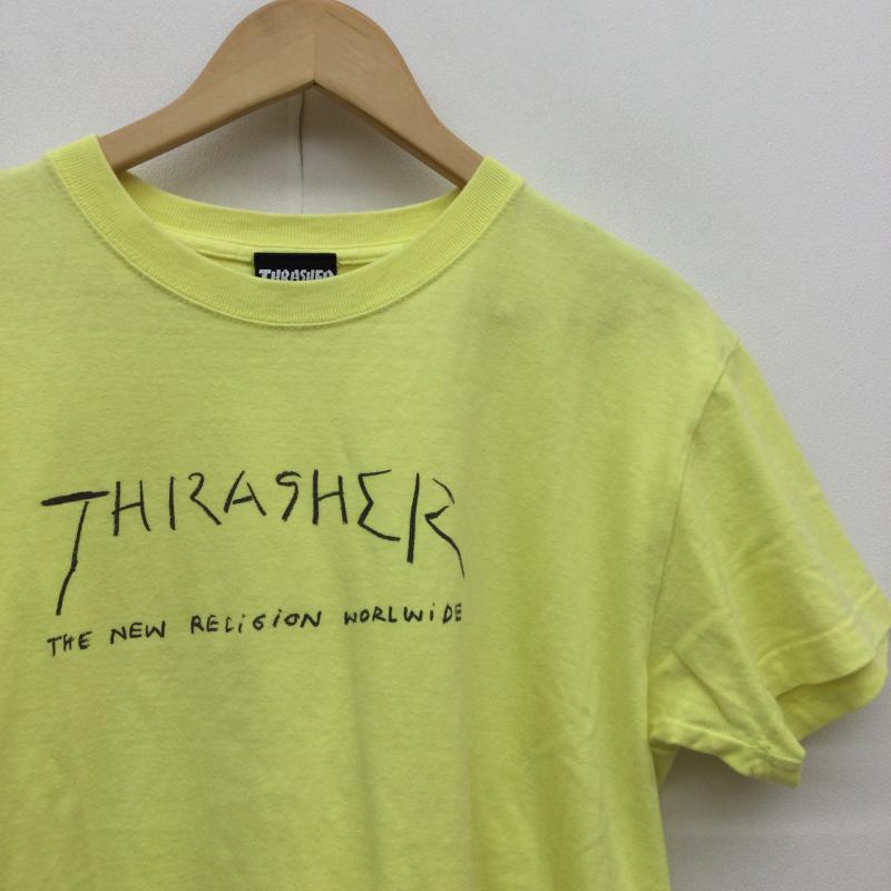 スラッシャー THRASHER Tシャツ 半袖 M ロゴ、文字 黄 / イエロー / メンズ USED 古着 中古 10047623