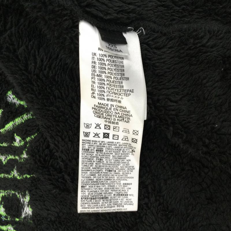 ディーゼル DIESEL ジャケット、上着 ジャケット、ブレザー ジップアップ フリースジャケット F-FURRY-FL XXS 刺繍 黒 / ブラック / レディース USED 古着 中古 10047780