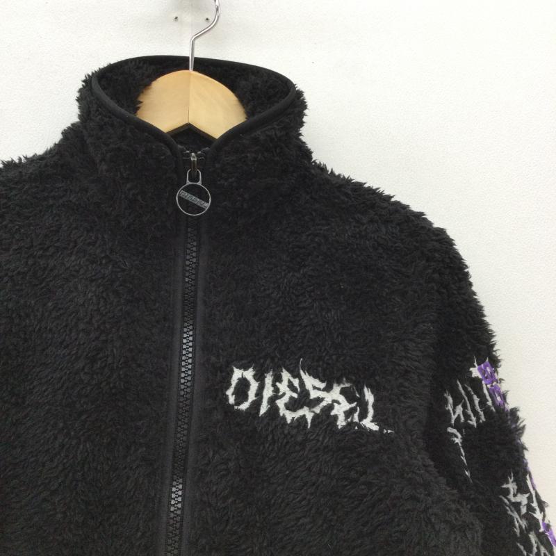 ディーゼル DIESEL ジャケット、上着 ジャケット、ブレザー ジップアップ フリースジャケット F-FURRY-FL XXS 刺繍 黒 / ブラック / レディース USED 古着 中古 10047780