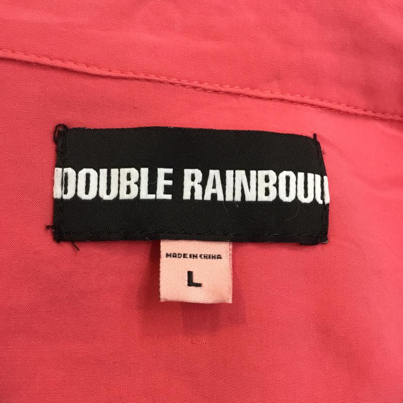 ダブルレインボー DOUBLE RAINBOUU シャツ、ブラウス 半袖 L 無地 X ロゴ、文字 桃 / ピンク / メンズ USED 古着 中古 10047962