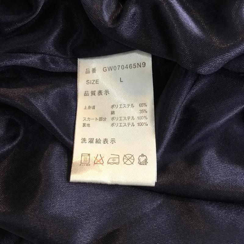 グローバルワーク GLOBAL WORK ワンピース ひざ丈スカート L 無地 紺 / ネイビー / レディース USED 古着 中古 10048090