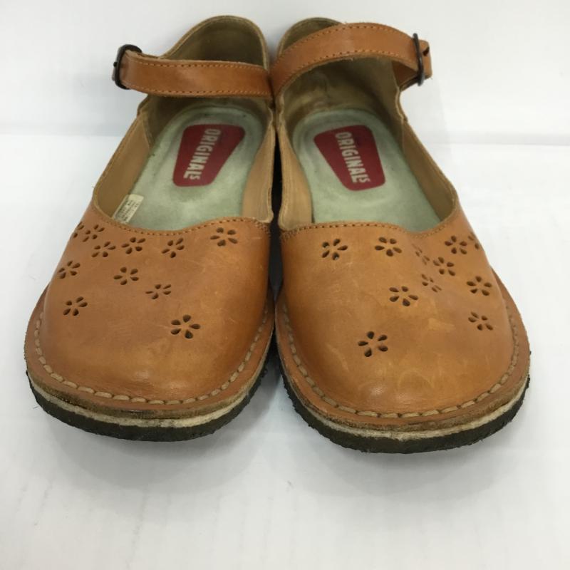 クラークス オリジナルズ Clarks Originals カジュアルシューズ カジュアルシューズ レザー ストラップ 花 1204500629 花柄 茶 / ブラウン / レディース USED 古着 中古 10048095