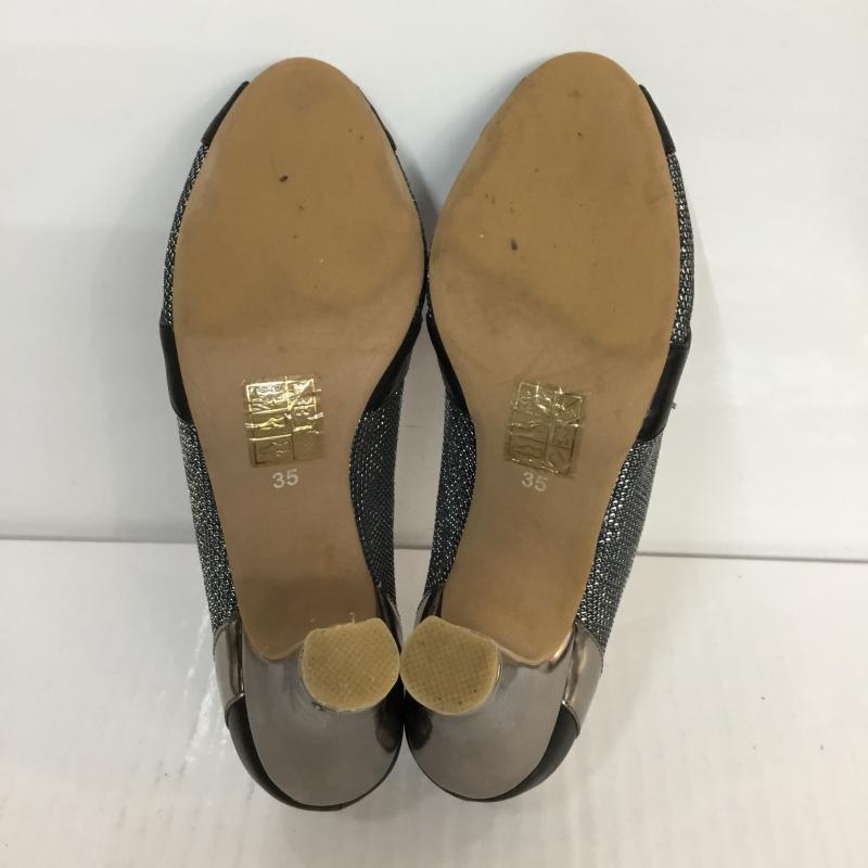 ジェフリーキャンベル Jeffrey Campbell パンプス パンプス オープントゥ ヒール ラメ 無地 黒 / ブラック / X 銀 / シルバー / レディース USED 古着 中古 10048110