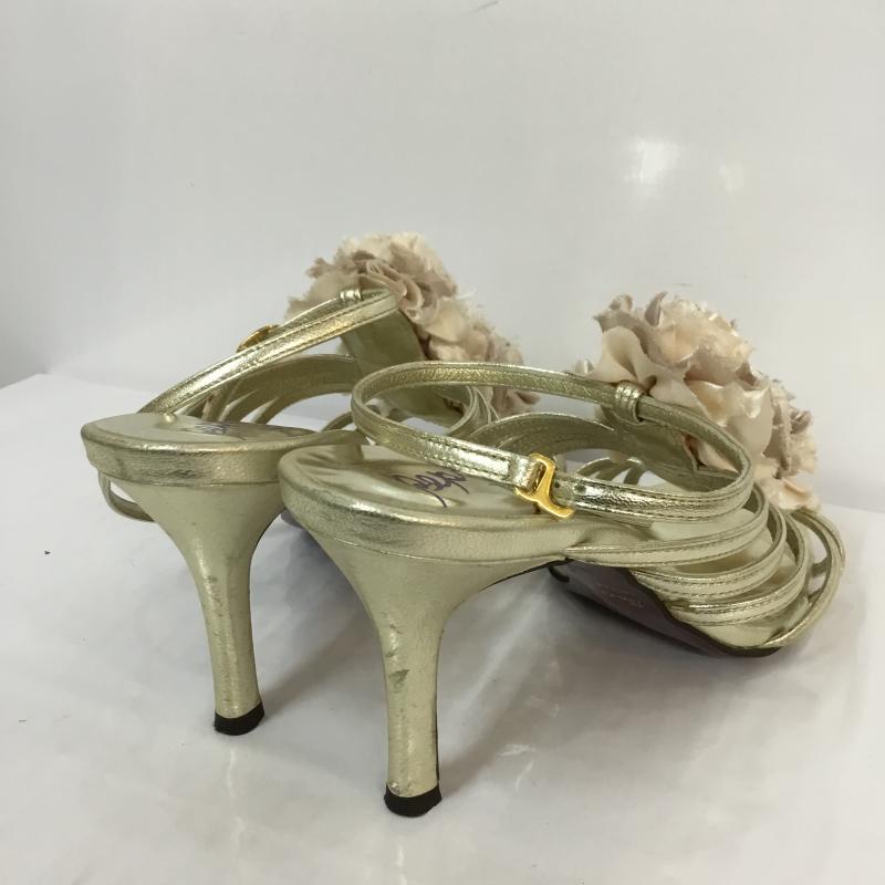 ペピータ ドロ ユナイテッドアローズ Pepita d'oro UNITED ARROWS サンダル サンダル ヒール ストラップ コサージュ 23.0cm 無地 金 / ゴールド / レディース USED 古着 中古 10048180