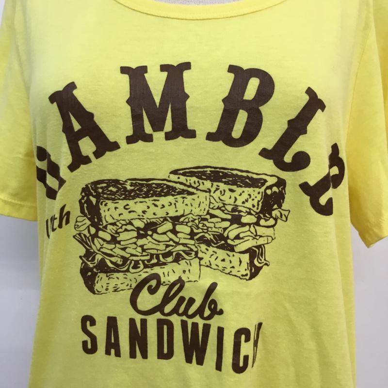 ロデオクラウンズ Rodeo Crowns Tシャツ 半袖 2 プリント 黄 / イエロー / レディース USED 古着 中古 10048245