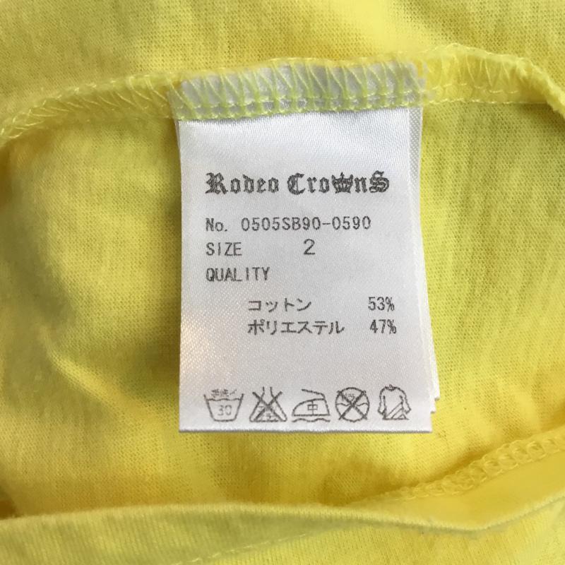 ロデオクラウンズ Rodeo Crowns Tシャツ 半袖 2 プリント 黄 / イエロー / レディース USED 古着 中古 10048245