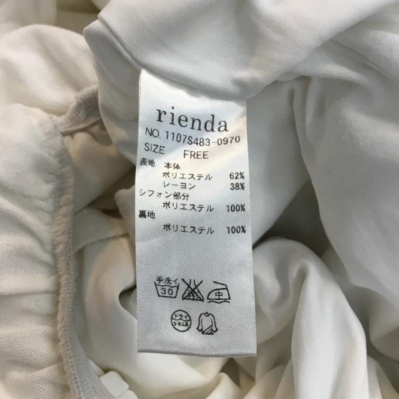 リエンダ rienda ワンピース・ドレス・オールインワン ワンピース・ドレス・オールインワン シアー ノースリーブ FREE 無地 白 / ホワイト / レディース USED 古着 中古 10048294