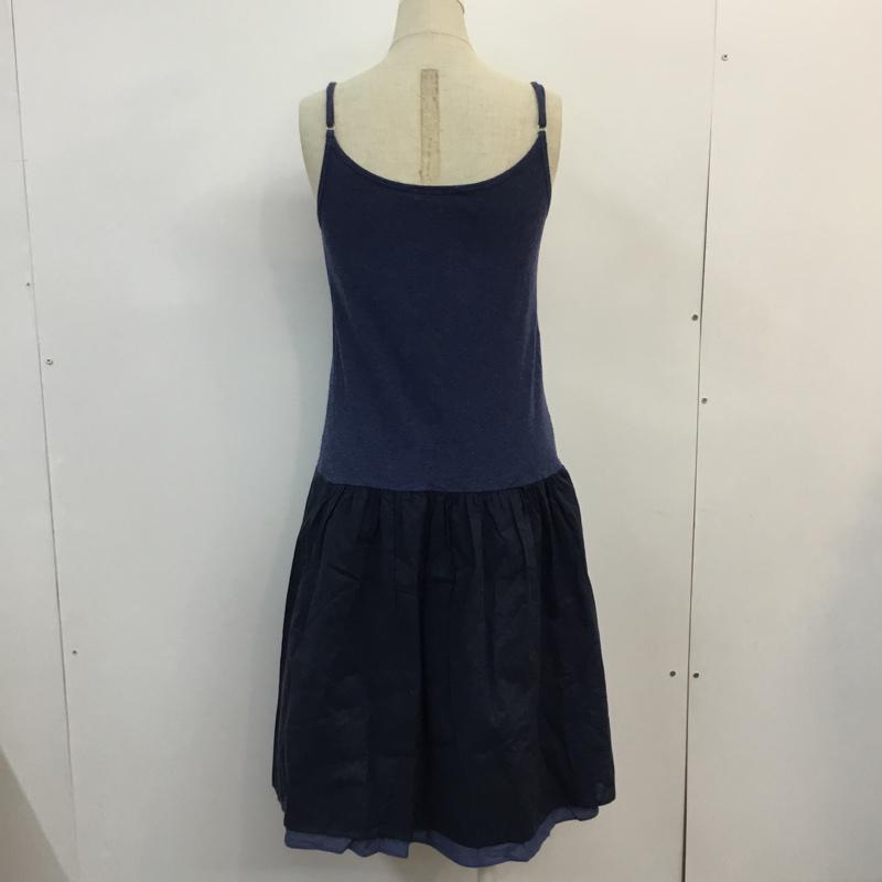 ニコアンド niko and... ワンピース ひざ丈スカート ペチコート キャミソール インナーワンピ 無地 紺 / ネイビー / レディース USED 古着 中古 10048298