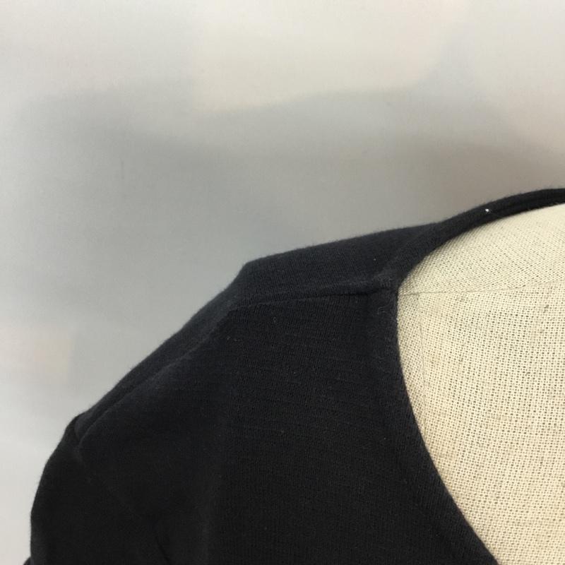 ローリーズファーム LOWRYS FARM カットソー 半袖 カリフォルニアコットン フリル プルオーバー M 無地 黒 / ブラック /  レディース USED 古着 中古 10048328