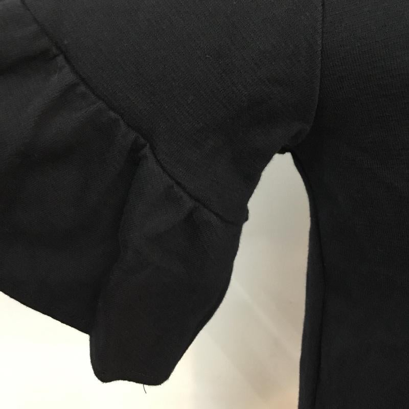 ローリーズファーム LOWRYS FARM カットソー 半袖 カリフォルニアコットン フリル プルオーバー M 無地 黒 / ブラック /  レディース USED 古着 中古 10048328