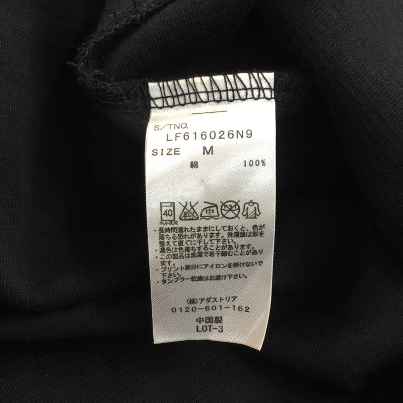 ローリーズファーム LOWRYS FARM カットソー 半袖 カリフォルニアコットン フリル プルオーバー M 無地 黒 / ブラック /  レディース USED 古着 中古 10048328