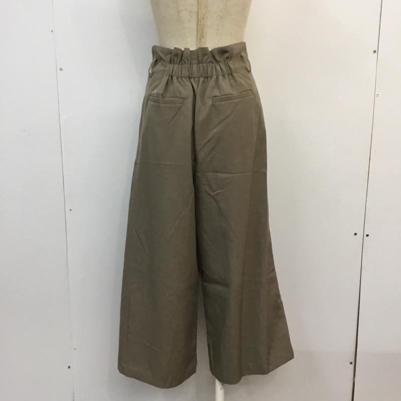 エージー AG パンツ スラックス ワイドパンツ ハイウエスト タック M 無地 グレージュ / グレージュ / レディース USED 古着 中古 10048495