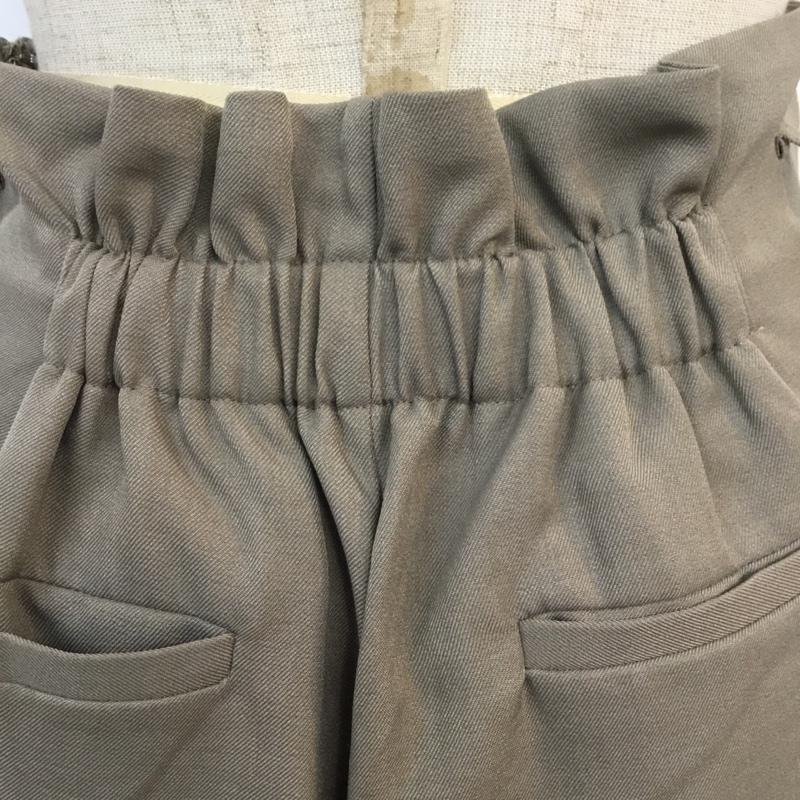 エージー AG パンツ スラックス ワイドパンツ ハイウエスト タック M 無地 グレージュ / グレージュ / レディース USED 古着 中古 10048495