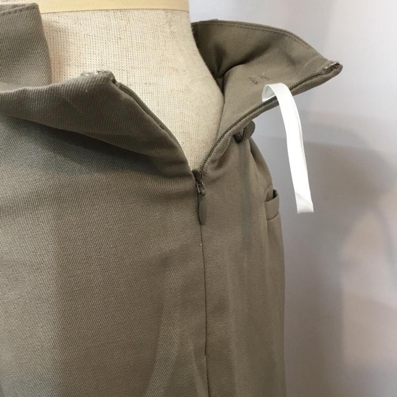 エージー AG パンツ スラックス ワイドパンツ ハイウエスト タック M 無地 グレージュ / グレージュ / レディース USED 古着 中古 10048495