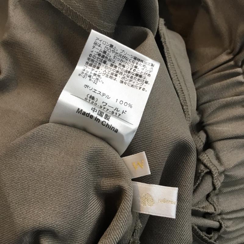 エージー AG パンツ スラックス ワイドパンツ ハイウエスト タック M 無地 グレージュ / グレージュ / レディース USED 古着 中古 10048495