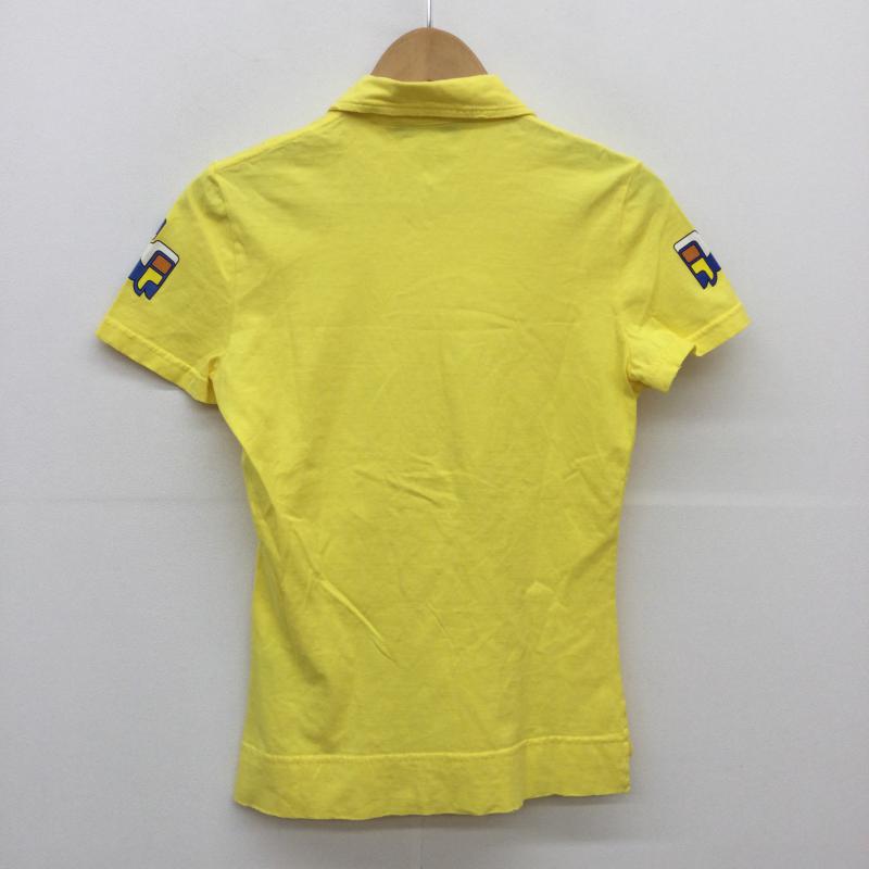 ディースクエアード2 DSQUARED2 ポロシャツ 半袖 M ロゴ、文字 黄 / イエロー / レディース USED 古着 中古 10048575
