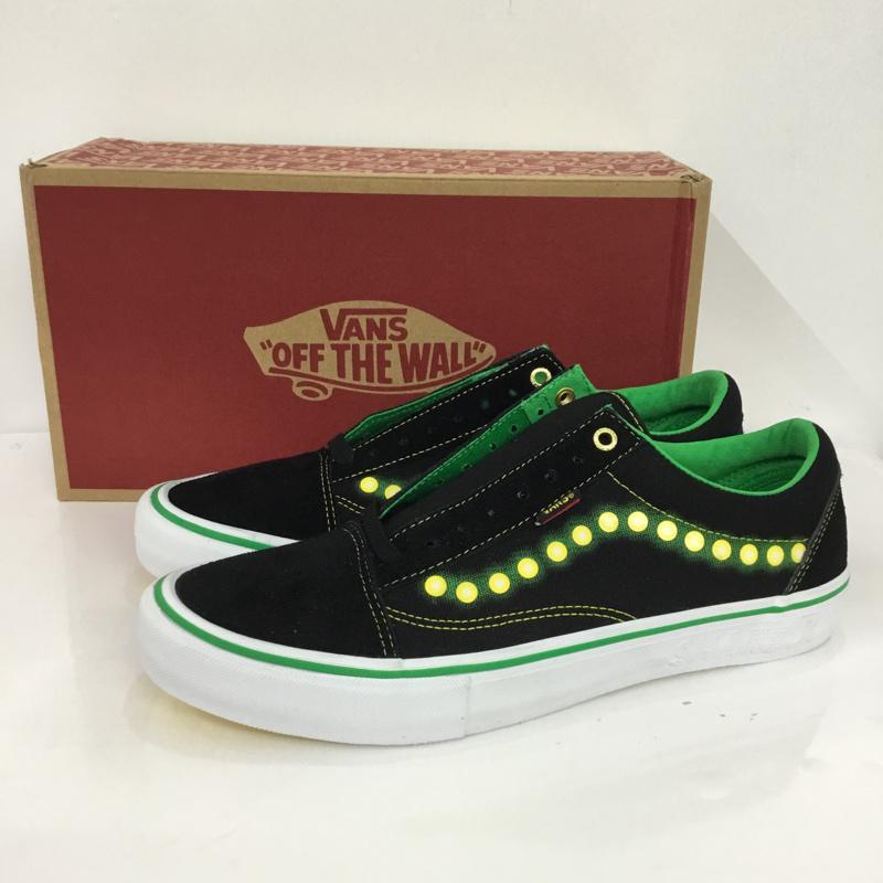 バンズ VANS スニーカー スニーカー OLD SKOOL PRO SHAKE JUNT コラボ VN0A45JC0V4 29.5cm 箱有 29.5cm 黒 / ブラック / X 緑 / グリーン / メンズ USED 古着 中古 10048624