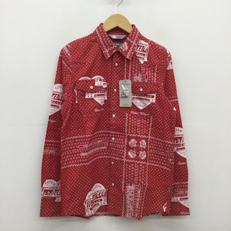 カーハート ダブリューアイピー Carhartt WIP シャツ、ブラウス 長袖 × Slam jam 25周年 S 総柄 赤 / レッド / メンズ USED 古着 中古 10048800