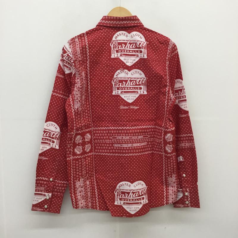 カーハート ダブリューアイピー Carhartt WIP シャツ、ブラウス 長袖 × Slam jam 25周年 S 総柄 赤 / レッド / メンズ USED 古着 中古 10048800