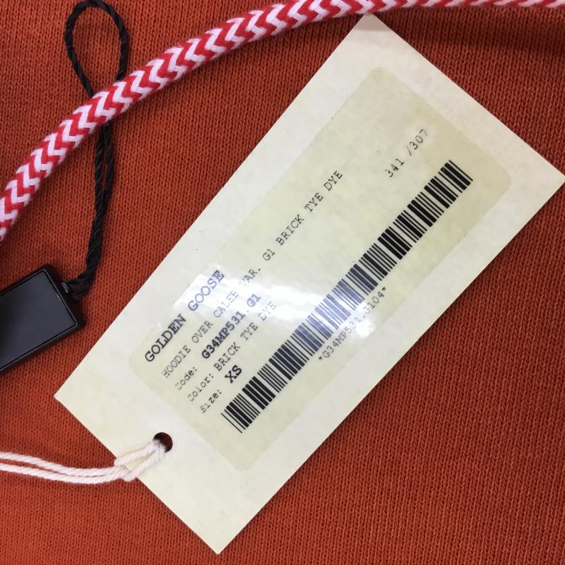 ゴールデングース GOLDEN GOOSE パーカー 長袖 グラデーション プルオーバーパーカー XS ロゴ、文字 橙 / オレンジ / メンズ USED 古着 中古 10048982