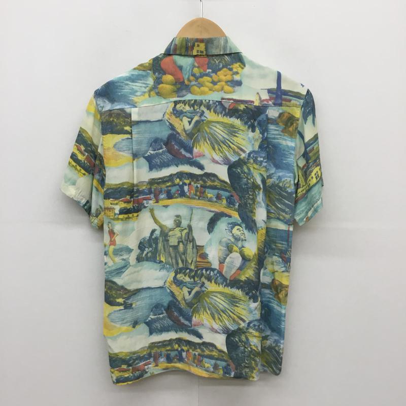 フラットヘッド The Flat Head シャツ、ブラウス 半袖 Palms Label レーヨンシャツ S 総柄 メンズ USED 古着 中古 10049012