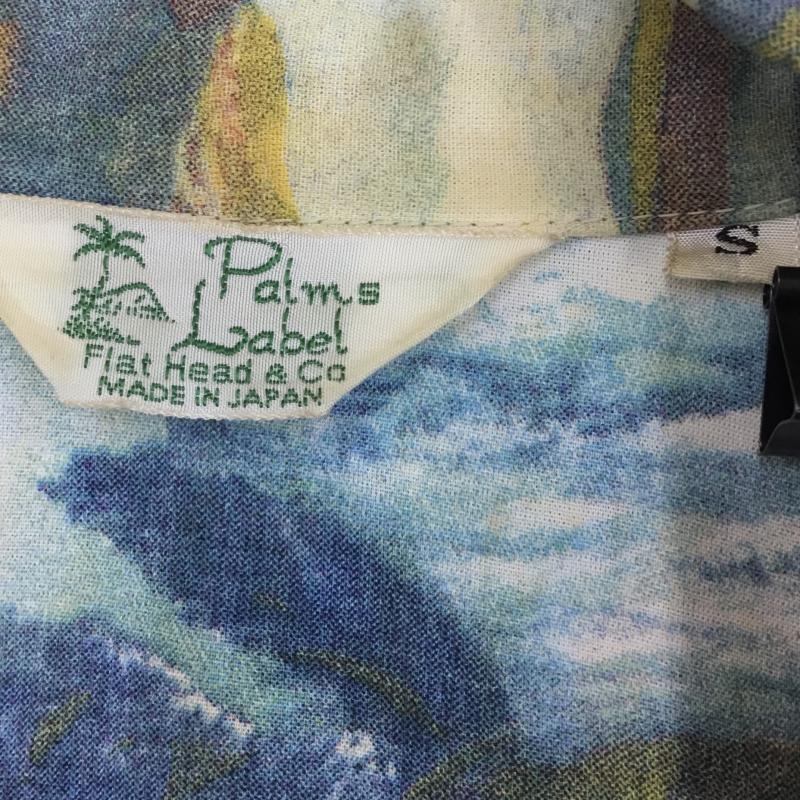 フラットヘッド The Flat Head シャツ、ブラウス 半袖 Palms Label レーヨンシャツ S 総柄 メンズ USED 古着 中古 10049012
