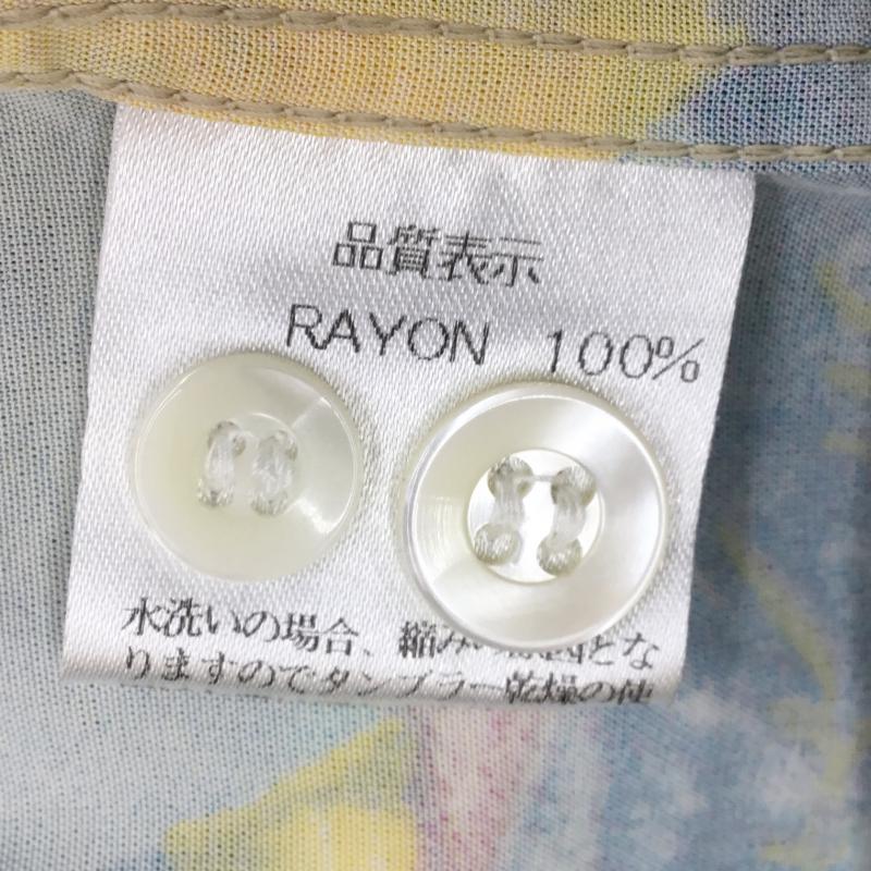 フラットヘッド The Flat Head シャツ、ブラウス 半袖 Palms Label レーヨンシャツ S 総柄 メンズ USED 古着 中古 10049012