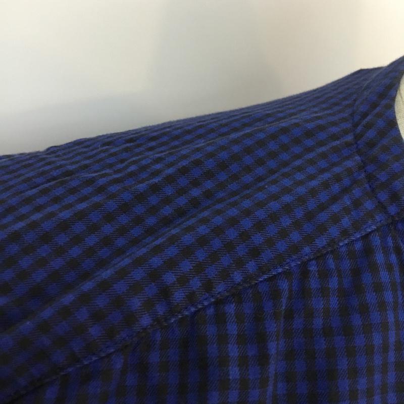 ノンネイティブ nonnative シャツ、ブラウス 長袖 ノーカラー チェック NN S2702 1 チェック 黒 / ブラック / X 紺 / ネイビー / メンズ USED 古着 中古 10049060