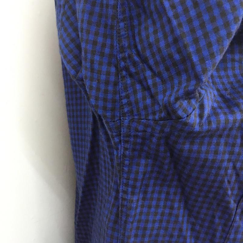 ノンネイティブ nonnative シャツ、ブラウス 長袖 ノーカラー チェック NN S2702 1 チェック 黒 / ブラック / X 紺 / ネイビー / メンズ USED 古着 中古 10049060