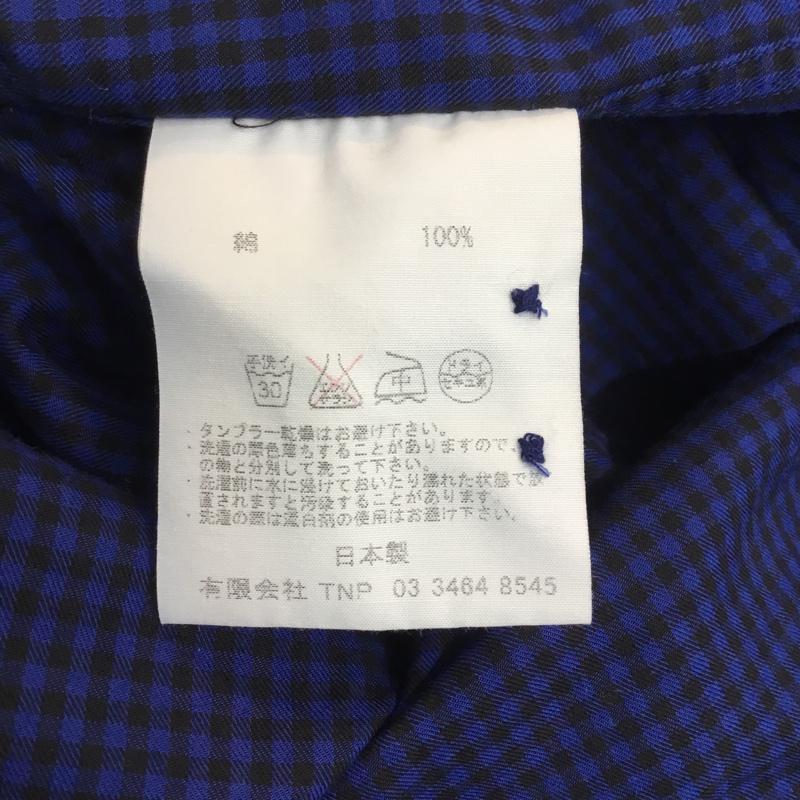 ノンネイティブ nonnative シャツ、ブラウス 長袖 ノーカラー チェック NN S2702 1 チェック 黒 / ブラック / X 紺 / ネイビー / メンズ USED 古着 中古 10049060